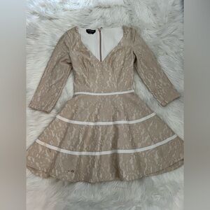 Bebe Beige Lace Dress